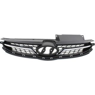 2011-2013 Hyundai Elantra Grille, Black, With Chrome Insert Molding - Classic 2 Current Fabrication