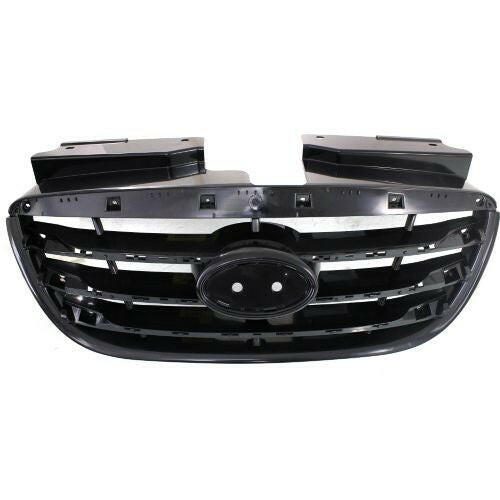 2010 Hyundai Elantra Grille, Radiator, Black, Sedan.