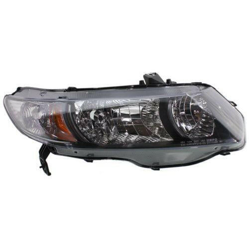 2010-2011 Honda Civic Head Light RH, Lens And Housing, Halogen, Coupe-Capa.