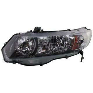 2010-2011 Honda Civic Head Light LH, Lens And Housing, Halogen, Coupe-Capa.