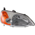 2001-2003 Honda Civic Head Light RH, Lens And Housing, Sedan.