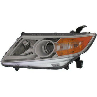 2011-2013 Honda Odyssey Head Light LH, Lens/Housing, Hid, w/Out HID Kits.