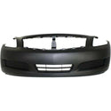 2007-2008 Infiniti G35 Front Bumper Cover, Primed, w/o Sensor Hole.