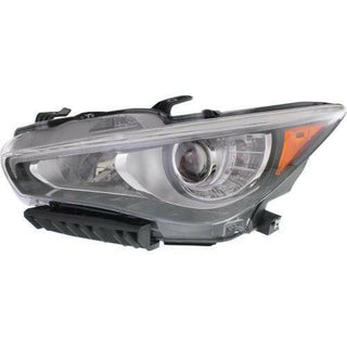 2014-2015 Audi Q50 Head Light LH, Assembly, With Out Adaptive Headlamps.