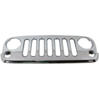2007-2015 Jeep Wrangler Grille, Plastic, Chrome - Classic 2 Current Fabrication