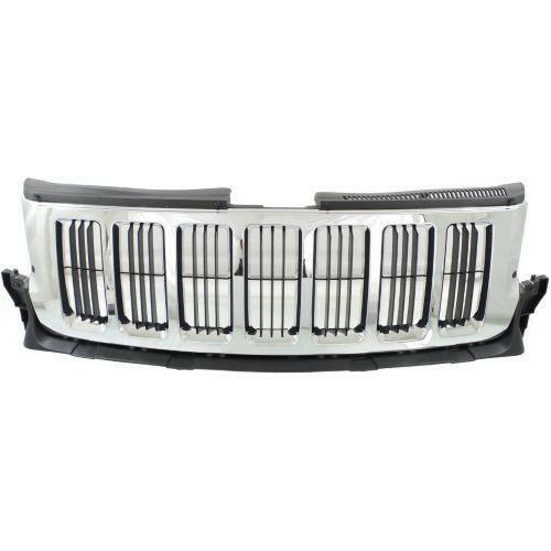 2011-2013 Jeep Grand Cherokee Grille, Chrome Shell (CAPA).