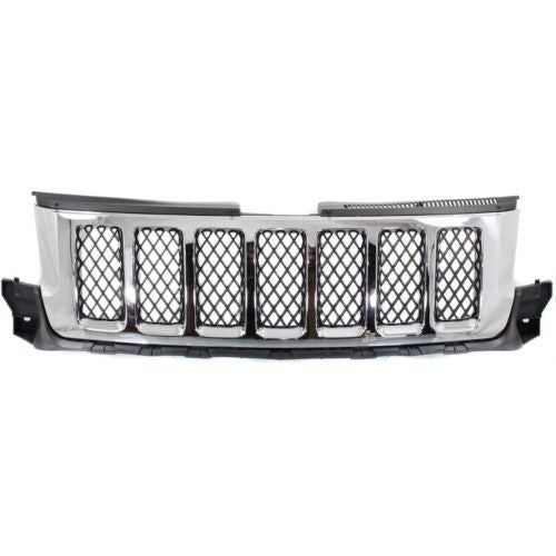 2011-2013 Jeep Grand Cherokee Grille, Chrome Shell - Classic 2 Current Fabrication