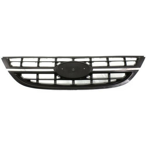 2005-2006 Kia Spectra Grille, Black Shell/Chrome.