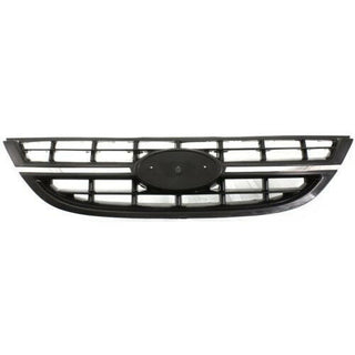 2005-2006 Kia Spectra Grille, Black Shell/Chrome.