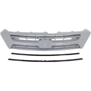 2006-2010 Kia Sedona Grille, Upper, Textured Gray - Classic 2 Current Fabrication