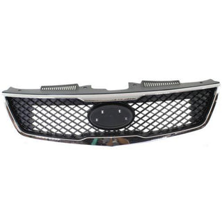 2010 Kia Forte Grille, Chrome Shell/ Black Insert - Classic 2 Current Fabrication