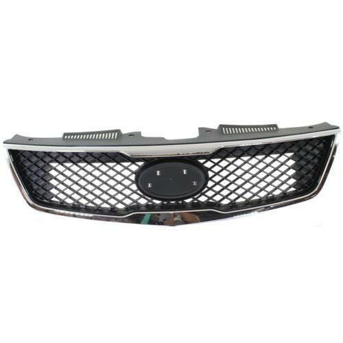 2010 Kia Forte Grille, Chrome Shell/ Black Insert (CAPA).