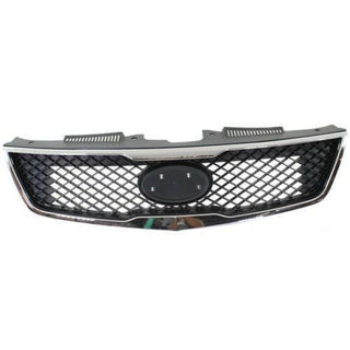 2010 Kia Forte Grille, Chrome Shell/ Black Insert (CAPA).