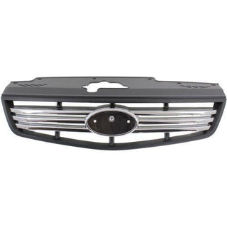 2007-2009 Kia Rio Grille, Chrome Shell/Black.