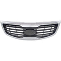 2011-2012 Kia Sportage Grille, Chrome Silver/gray - Classic 2 Current Fabrication