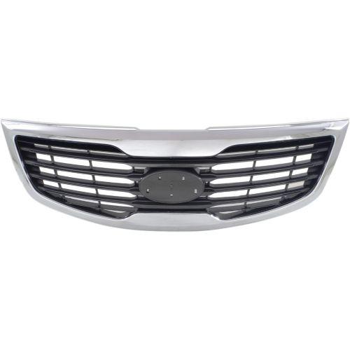 2011-2012 Kia Sportage Grille, Chrome Silver/gray - Classic 2 Current Fabrication