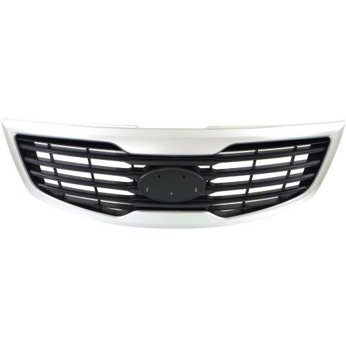 2011-2012 Kia Sportage Grille, Silver Molding - Classic 2 Current Fabrication