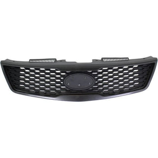 2010-2013 Kia Forte Grille, Type A, Coupe, Matte Black - Classic 2 Current Fabrication