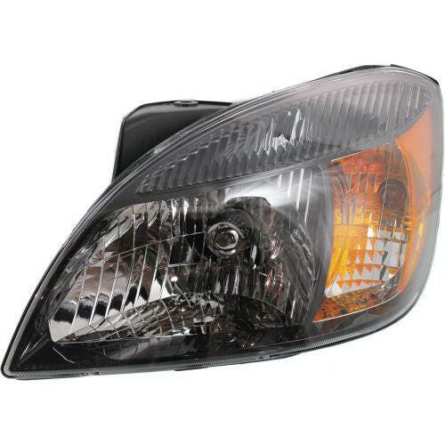 2010-2011 Kia Rio Head Light LH, Assembly, Black Bezel, w/Amber Reflector.