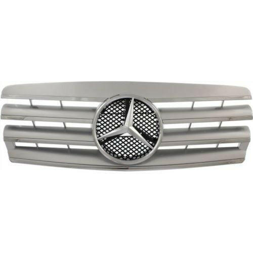 1994-2000 Mercedes C-Class Grille, Chrome Shell/Silver.