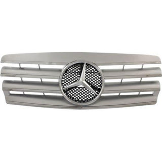 1994-2000 Mercedes C-Class Grille, Chrome Shell/Silver - Classic 2 Current Fabrication