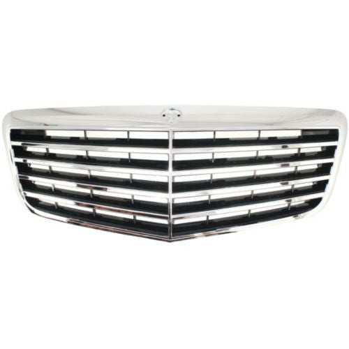 2007-2009 Mercedes E-class Grille, Chrome Shell/Black - Classic 2 Current Fabrication