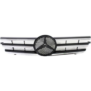 2002-2003 Mercedes C-Class Grille, Painted-Black - Classic 2 Current Fabrication