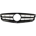 2008-2014 Mercedes C-Class Grille, Painted-Silver - Classic 2 Current Fabrication
