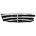 2001-2007 Mercedes C-Class Grille, Chrome Shell/Black - Classic 2 Current Fabrication