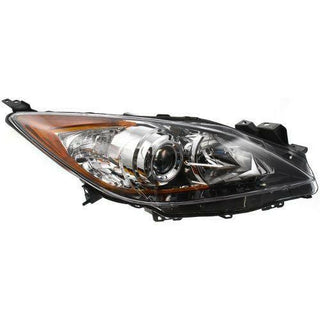 2010-2013 Mazda 3 Head Light RH, Lens And Housing, Halogen - Capa.