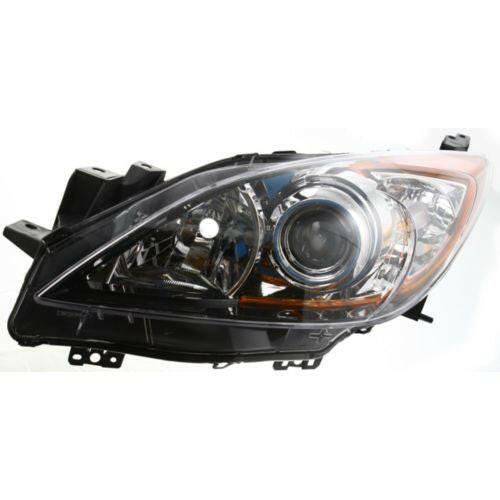 2010-2013 Mazda 3 Head Light LH, Lens And Housing, Halogen - Capa.