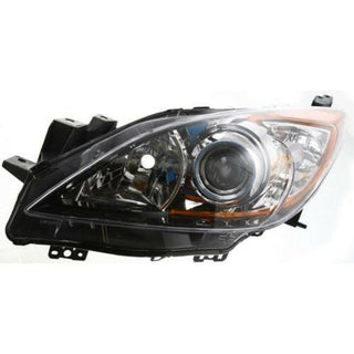 2010-2013 Mazda 3 Head Light LH, Lens And Housing, Halogen - Capa.