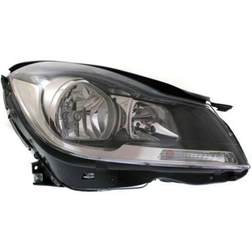 2012-2015 Mercedes-Benz C-class Head Light RH, Assembly, Black, Halogen.