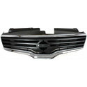 2007-2009 Nissan Altima Grille, Chrome Shell/Dark Gray (CAPA).