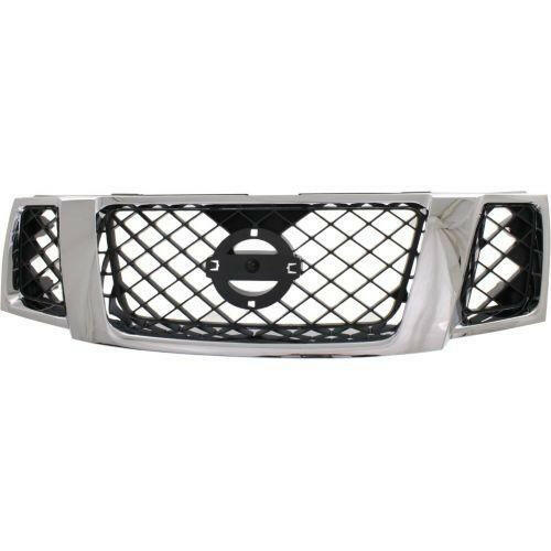 2008-2012 Nissan Pathfinder Grille, Chrome Shell/Black (CAPA).