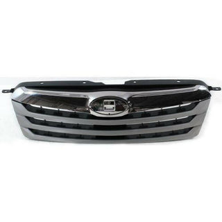 2010-2012 Subaru Outback Grille, Silver Shell/ Dark Gray.