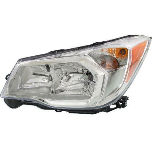 2014-2016 Subaru Forester Head Light LH, Assembly, Chrome Bezel, Halogen.