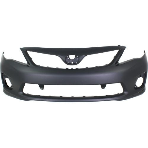 2011-2013 Toyota Corolla Front Bumper Cover, Primed, w/ Spoiler Hole - Classic 2 Current Fabrication