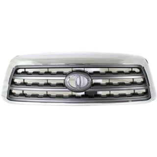 2008-2015 Toyota Sequoia Grille, Chrome Shell/gray - Classic 2 Current Fabrication