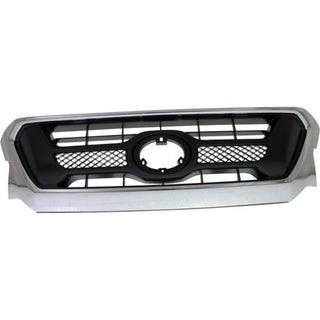 2012-2015 Toyota Tacoma Grille, Chrome Shell/Dark Gray - Classic 2 Current Fabrication