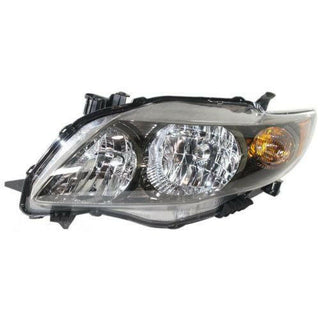 2009-2010 Toyota Corolla Head Light LH, Assembly, Black Interior.