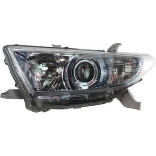 2011-2013 Toyota Highlander Head Light LH, Lens And Housing, Hybrid.