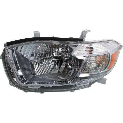 2011-2013 Toyota Highlander Head Light LH, Assembly, Except Hybrids, USA.