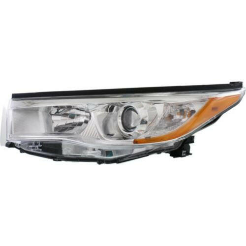 2014-2016 Toyota Highlander Head Light LH, Assembly, w/Out Smoked Chrome.