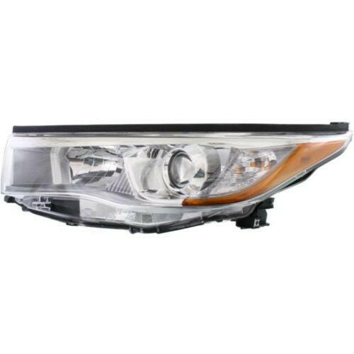 2014-2016 Toyota Highlander Head Light LH, w/Smoked Chrome Accent.