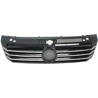 2012-2015 Volkswagen Passat Grille, Painted-Black (CAPA).