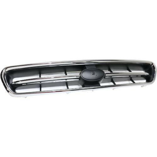 2000-2002 Subaru Legacy Grille, Chrome Shell/Silver.