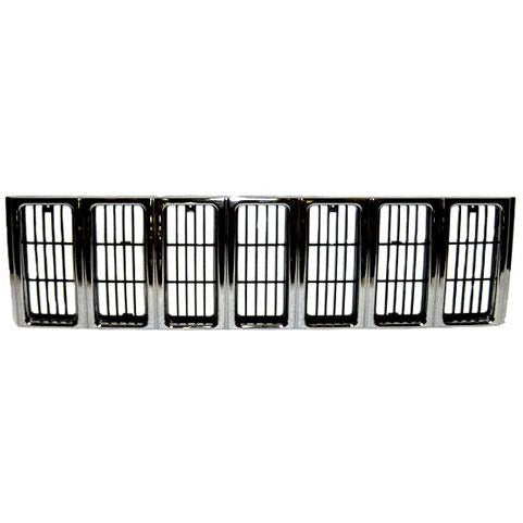 2000-2001 Jeep Cherokee Grille Chrome/Black - Classic 2 Current Fabrication