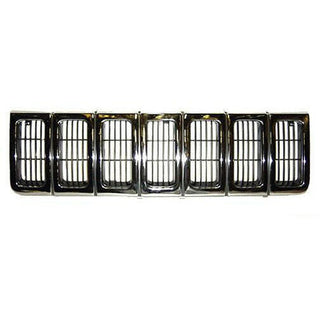 1996-1998 Jeep Grand Cherokee Grille Chrome.