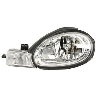 2000-2001 Plymouth Neon Headlamp LH W/ Chrome Inner Bezel Neon 00-02.